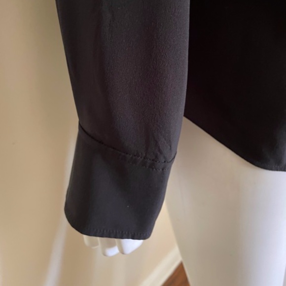 Chloe black button down sheer blouse - Picture 5 of 8